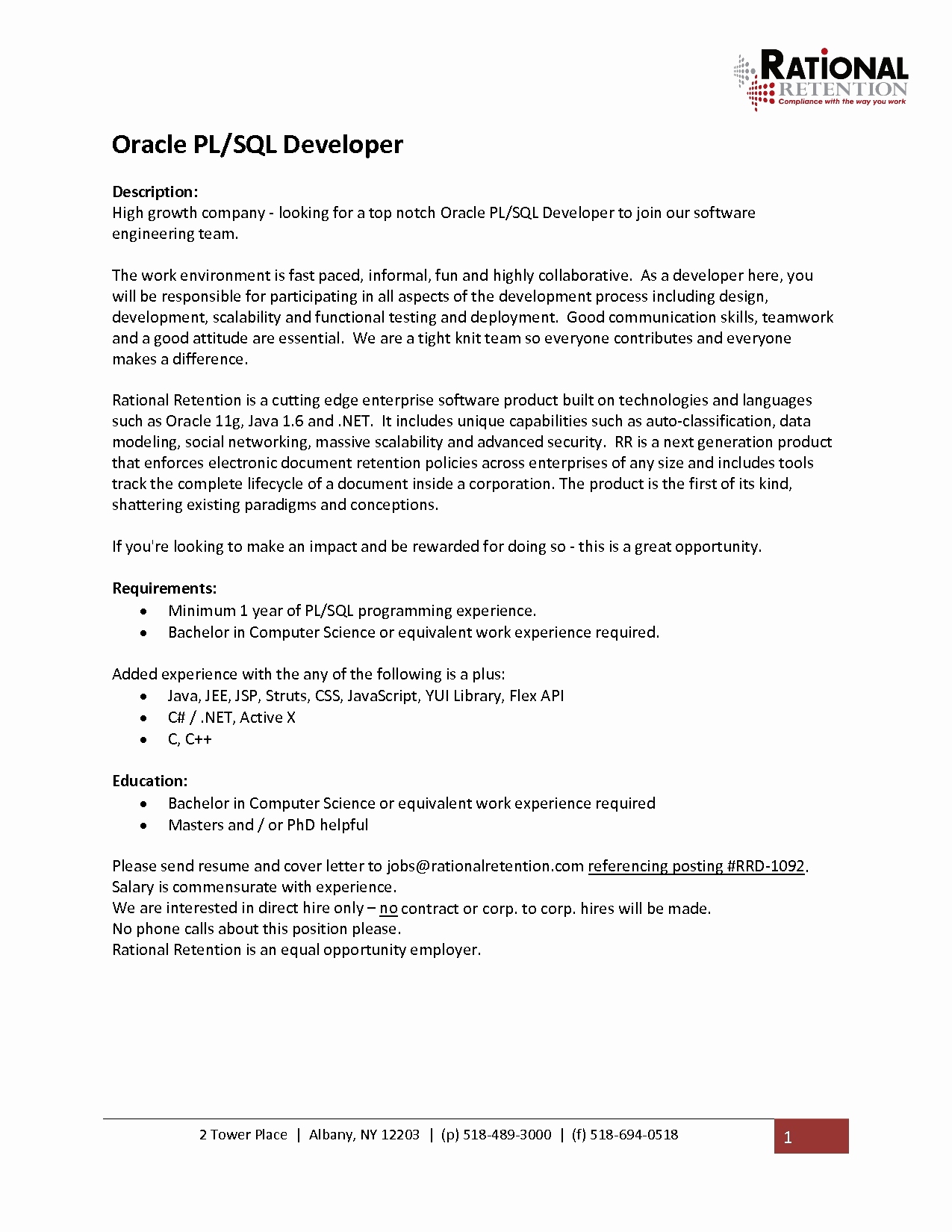 Resume Format 1 Year Experienced Software Engineer  