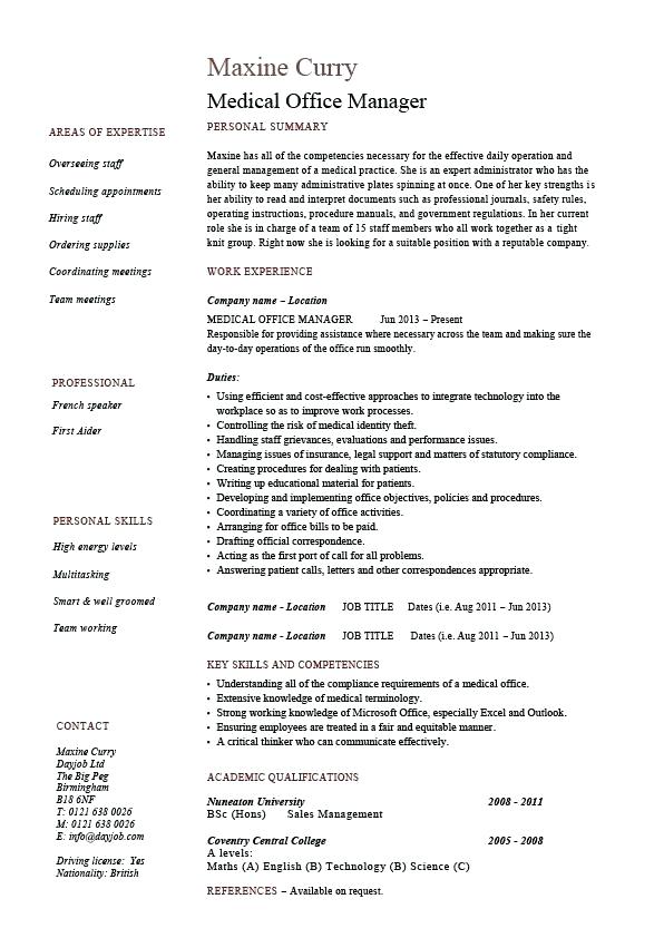 Resume Examples Office Manager  