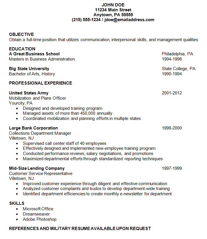 Writing A Resume Examples 