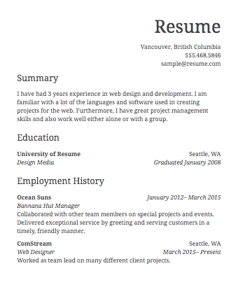 Resume Examples Images 