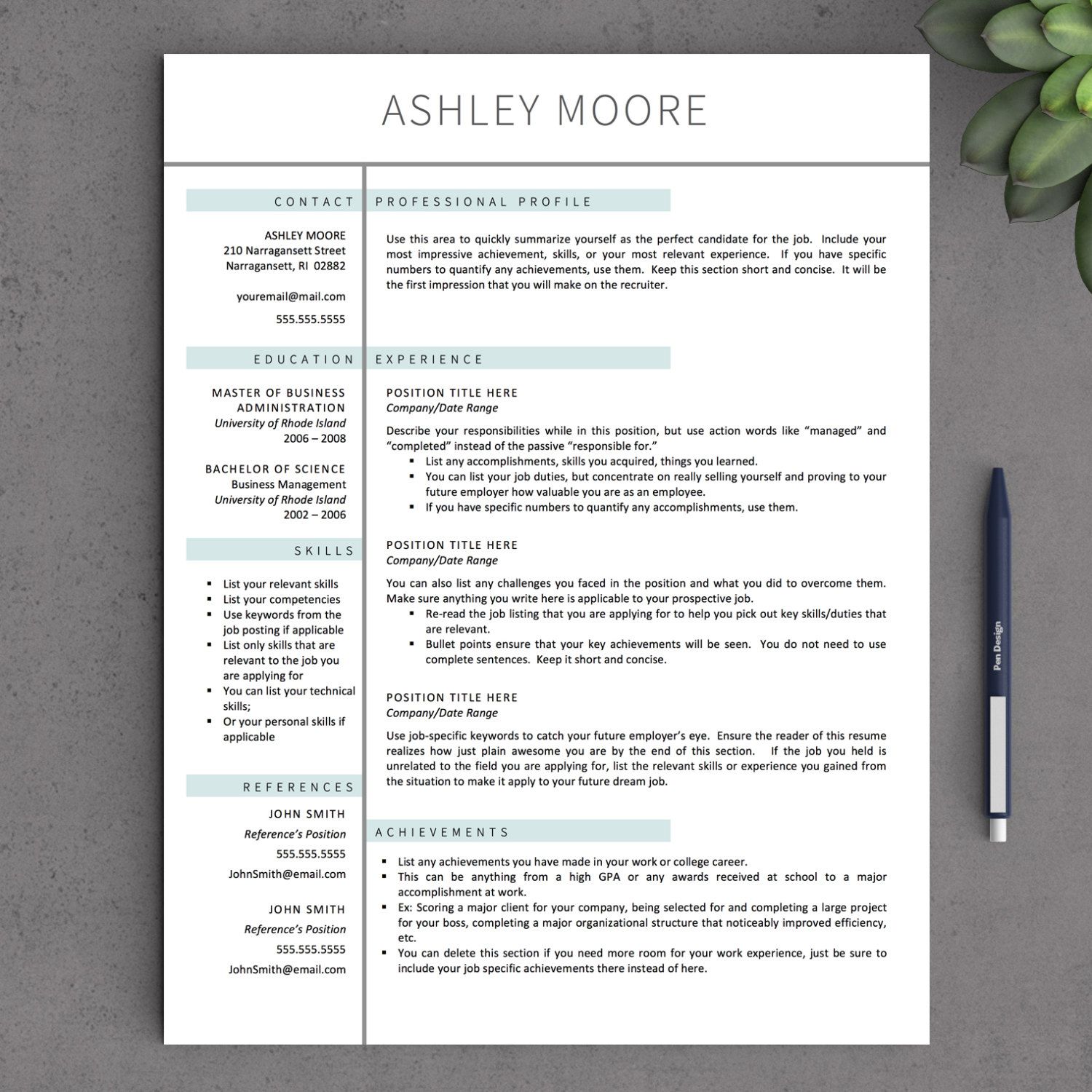 Resume Templates Apple Pages 