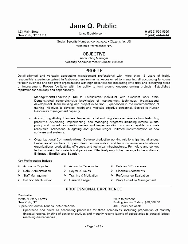 Resume Format For Usa Jobs 