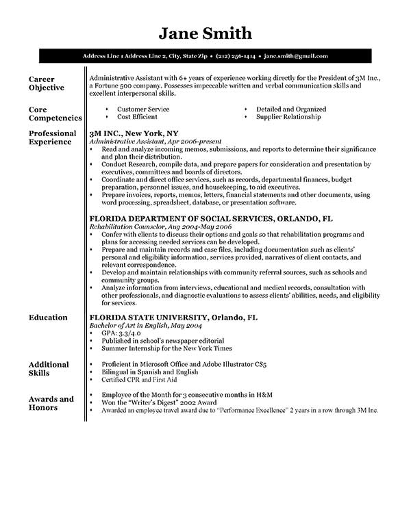 Resume Examples Templates 
