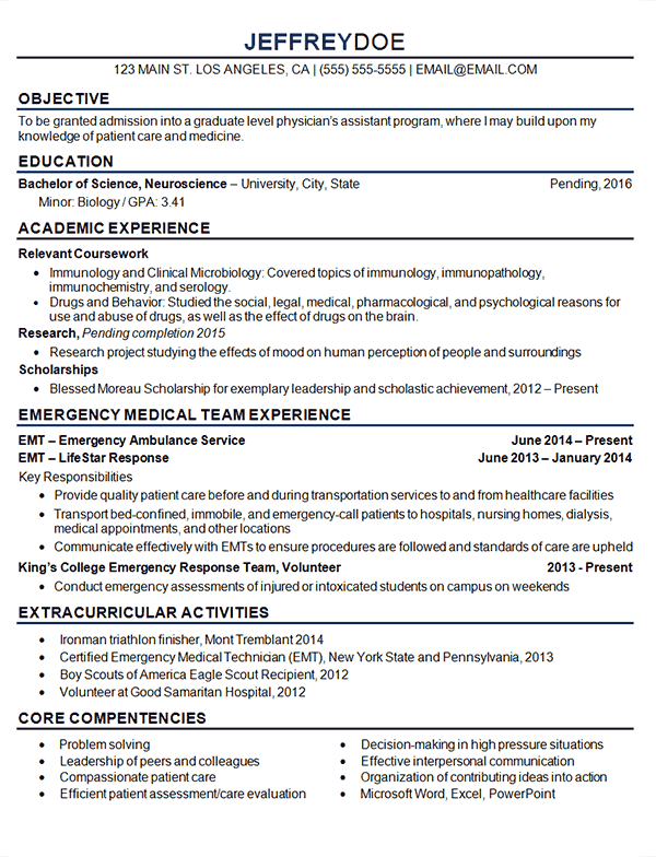 Resume Examples Doctor 