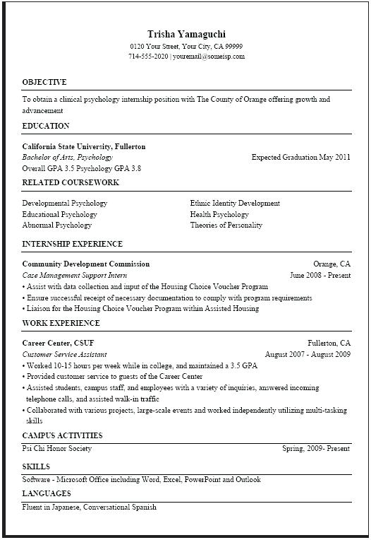 Resume Templates Usa Jobs 