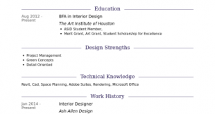 Resume Examples Interior Design 
