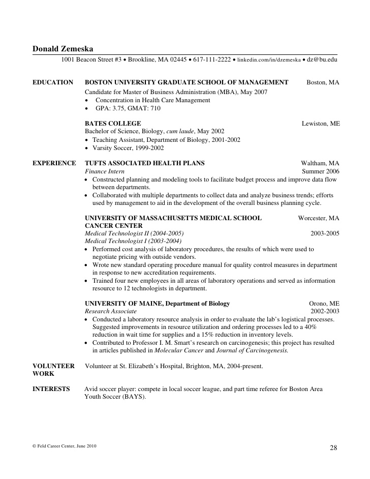 Cfa Level 1 Resume Examples 