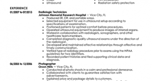 Resume Format For X Ray Technician 