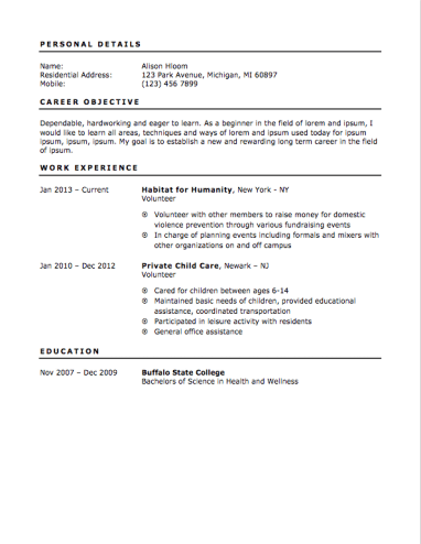 Images Of Resume Examples 