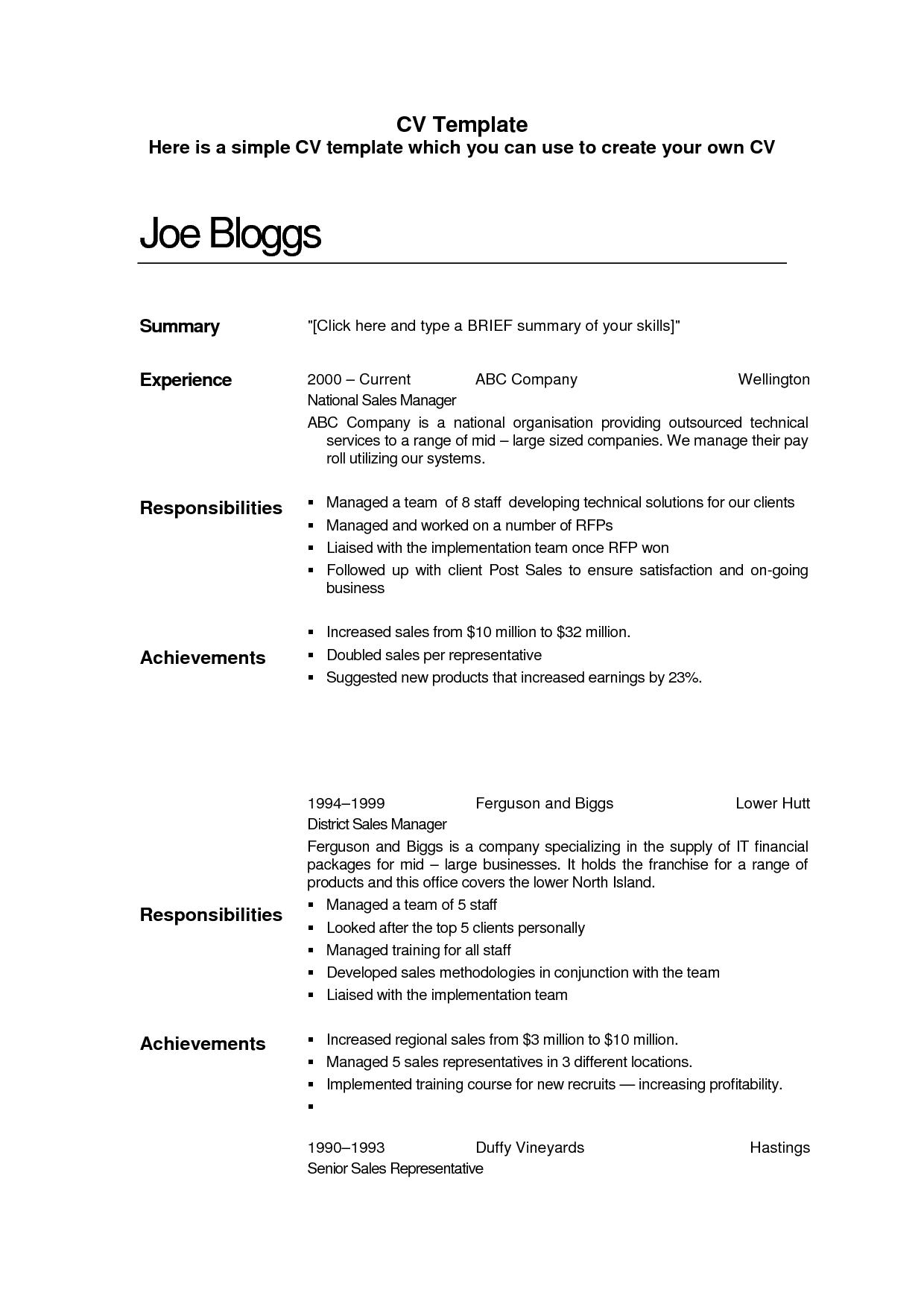 Resume Examples Basic 