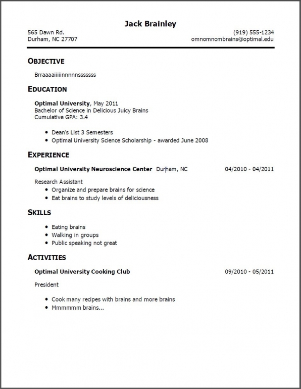 Resume Templates For Teens 