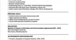 Resume Format Jobstreet 