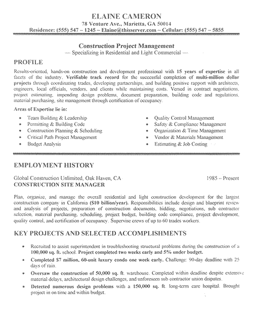 Resume Examples Union Workers 
