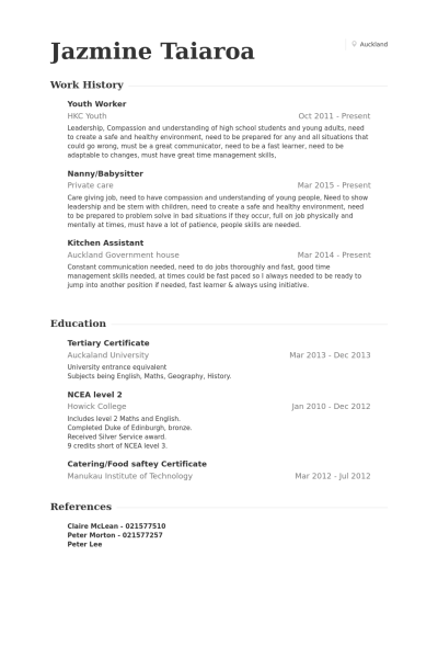 Resume Examples Youth 