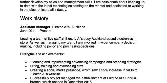Resume Templates New Zealand 