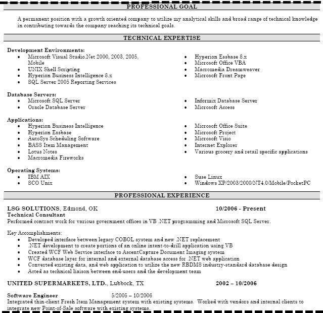 Resume Format Bullets Or Paragraph 