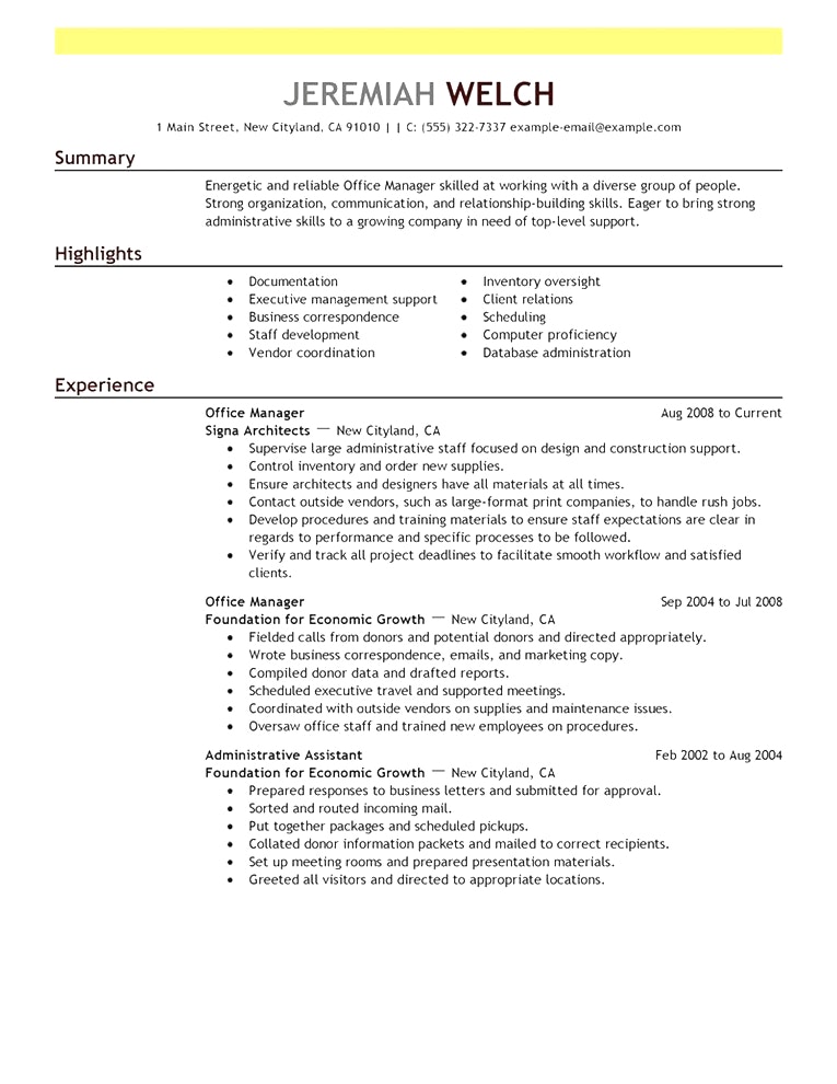 Resume Templates Office 365 