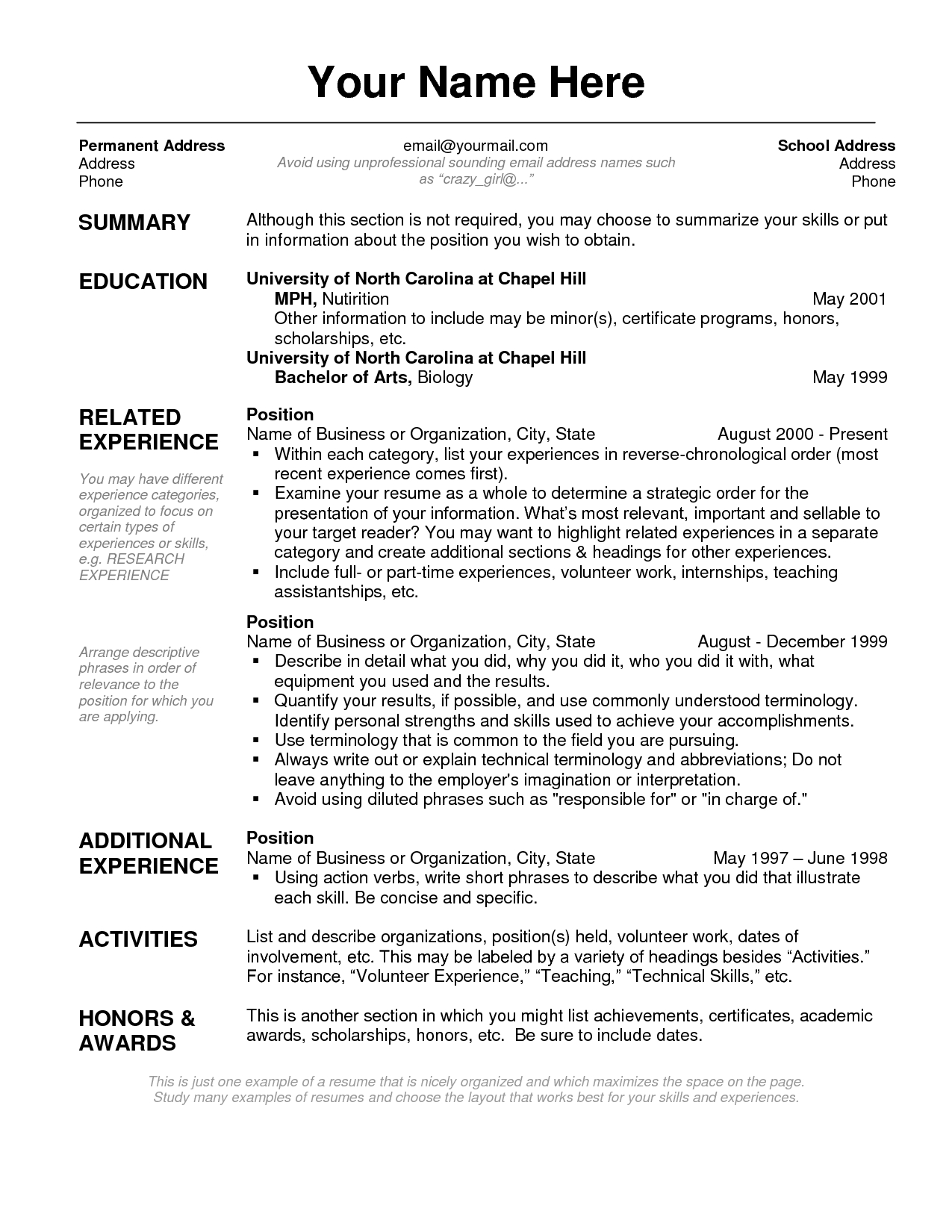 Experience name. Short Resume example. Resume for applying. Honors в резюме. Position applied в резюме.