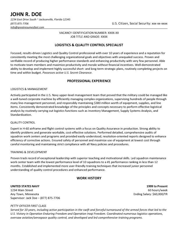 Resume Examples Usa Jobs 