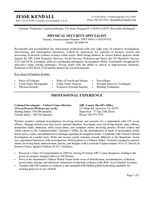 Resume Examples Usa Jobs 