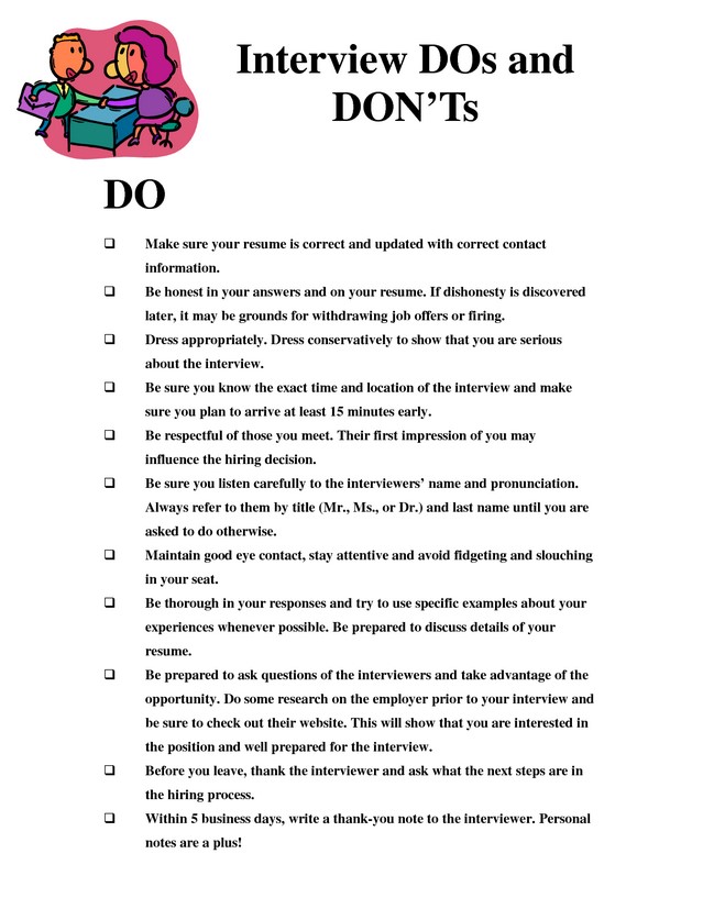 Resume Format Dos And Don’Ts 