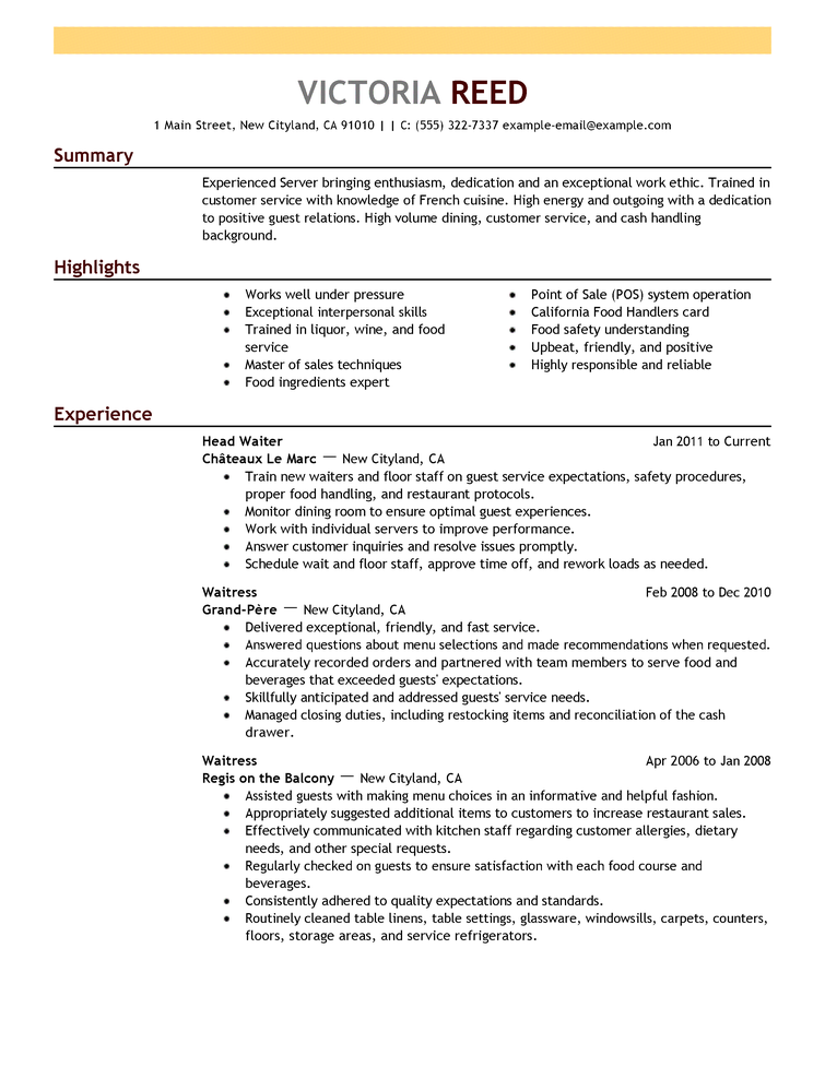 Resume Templates And Examples 