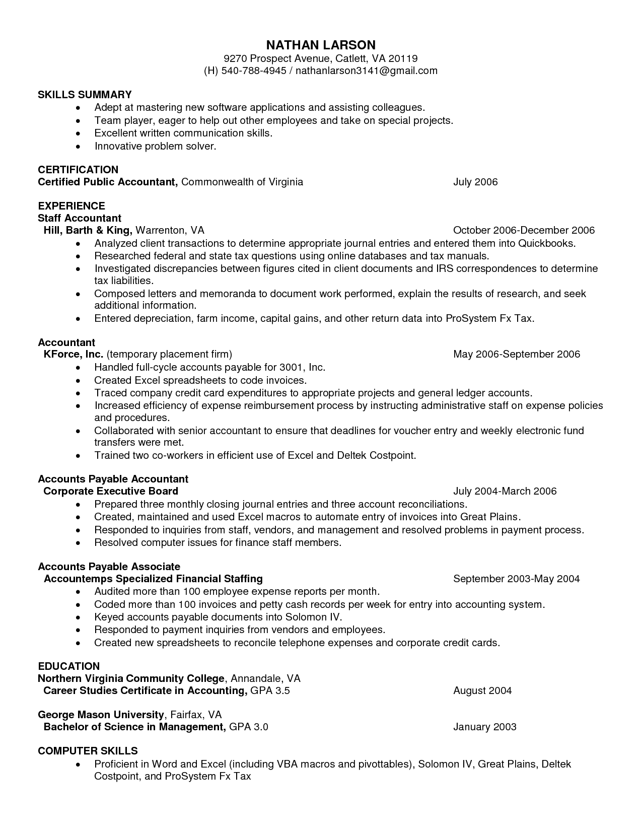 Resume Templates Office 