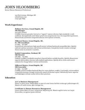Resume Format High School 