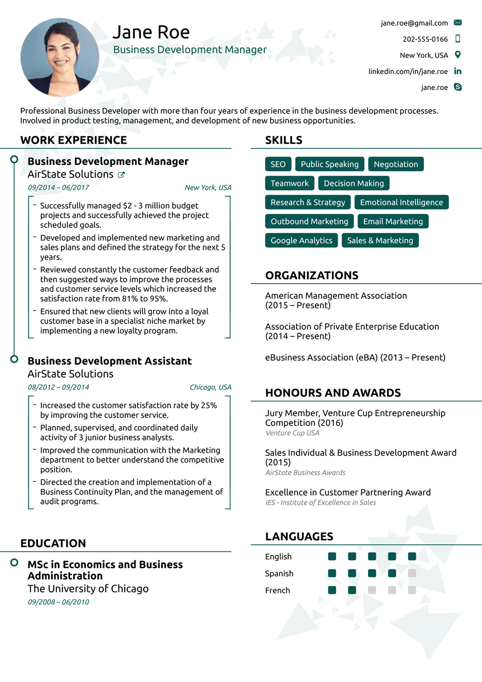 Resume Format For 2018 