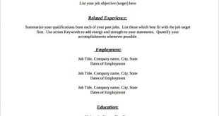 Resume Format Options 