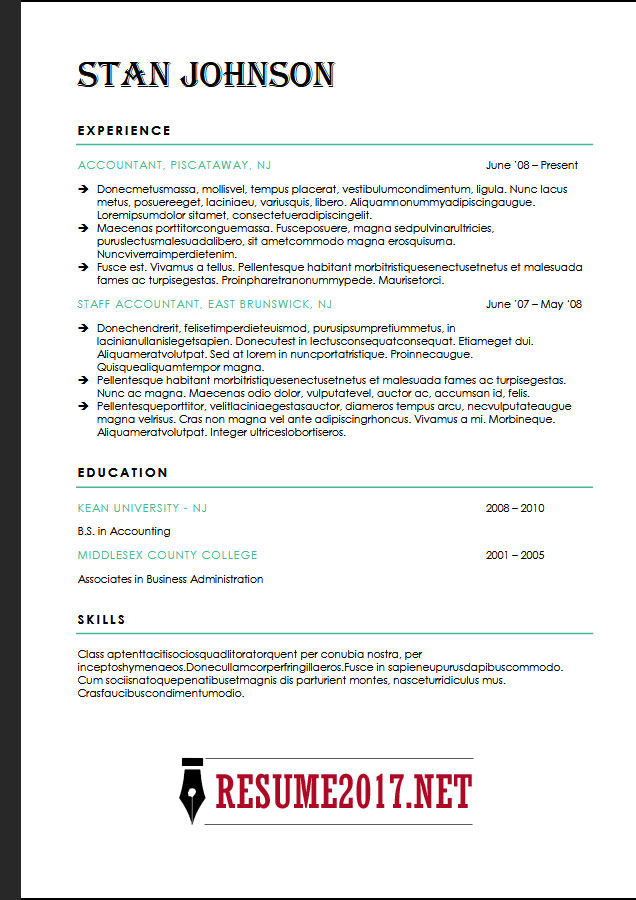 Resume Format In 2018 