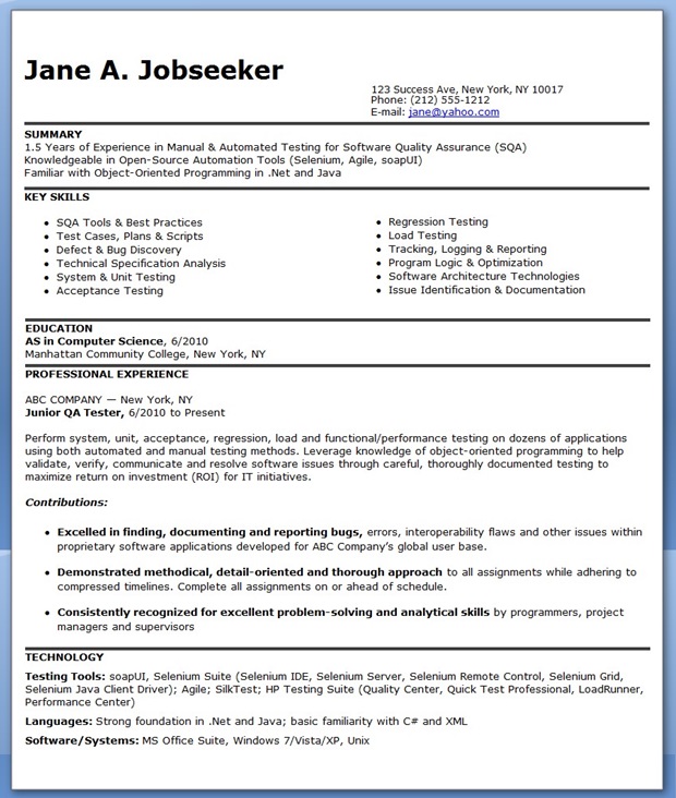 Resume Format 6 Months Experience 