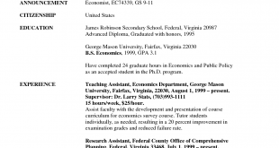 Resume Format Government Job 