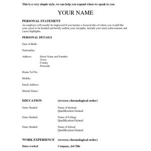 Copy Of Resume Format 