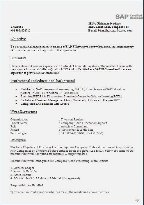 Resume Format For 5 Years Experience In Accounting 
