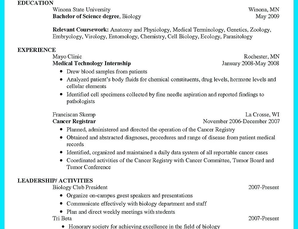 Resume Format For Zoology Lecturer 