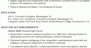 Resume Examples Librarian 