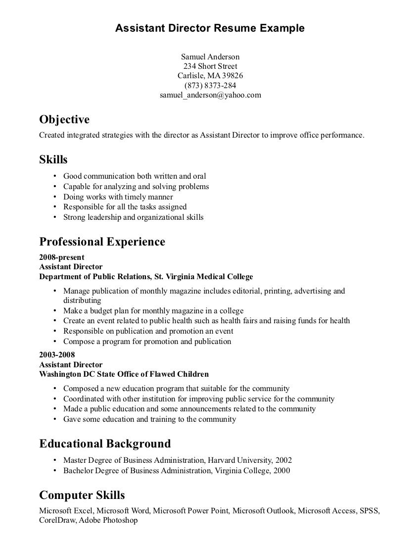 Resume Examples With Skills 