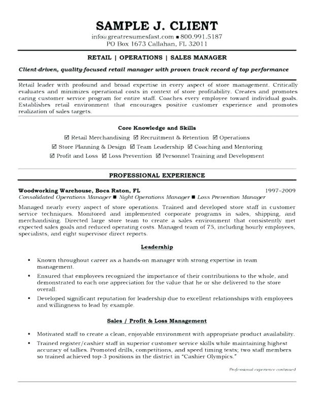 Resume Examples Kitchen Manager 