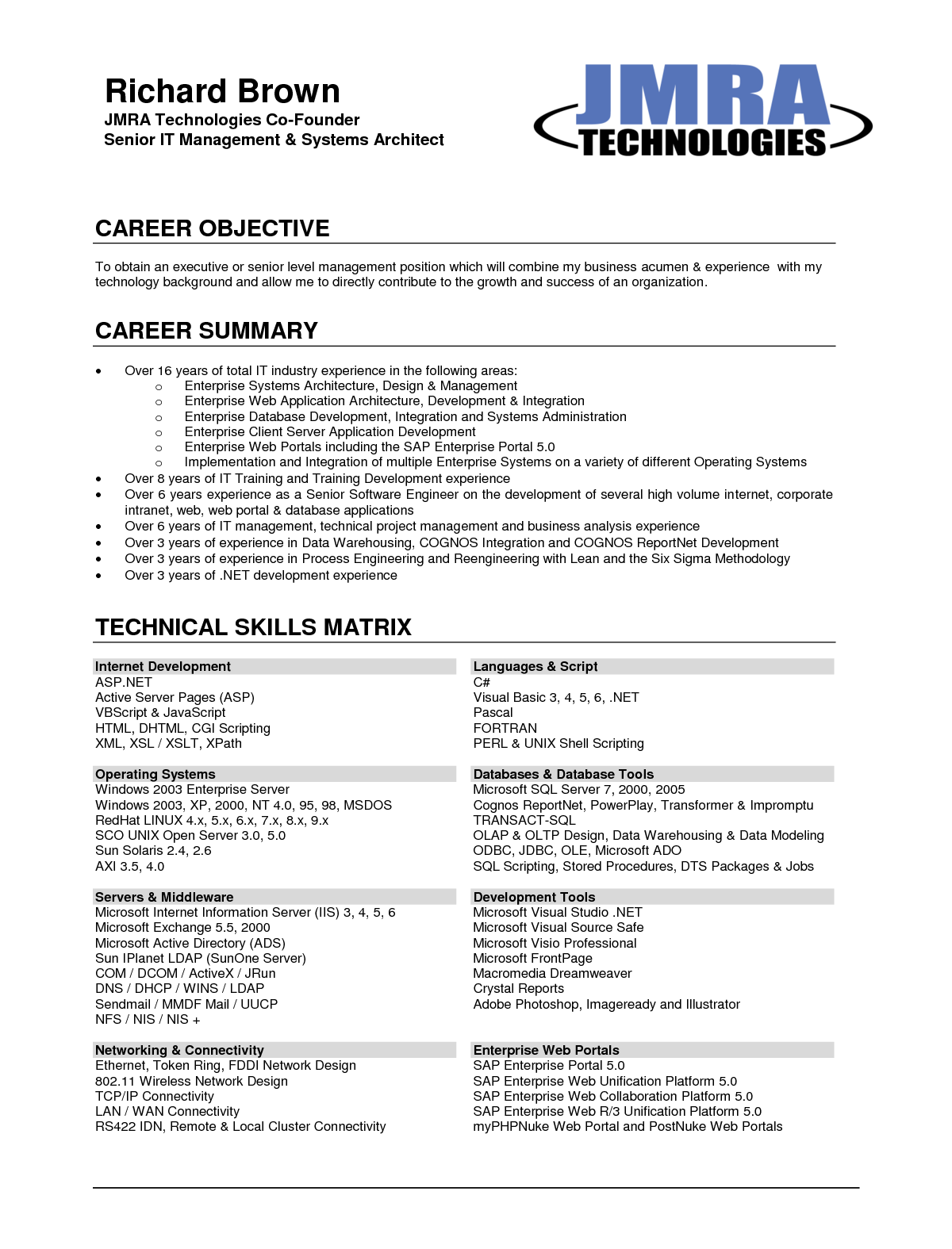 Resume Templates Job Objective 
