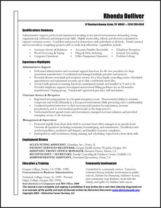 Resume Examples Executive Assistant 