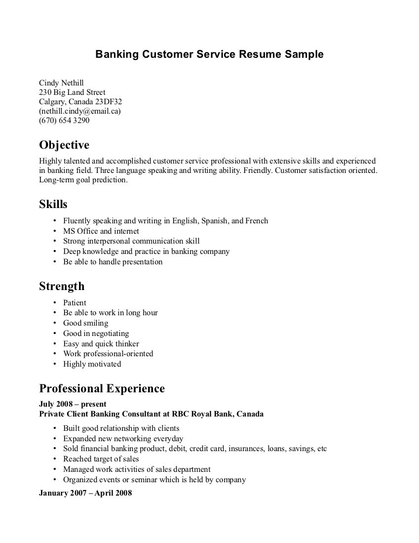 Resume Examples 2017 Customer Service 