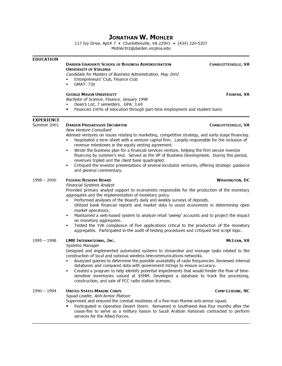 Resume Format High School 