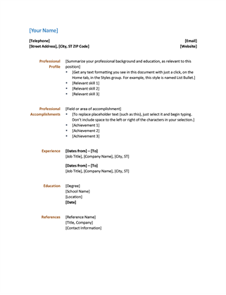Resume Templates And Cover Letters 