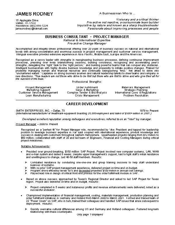 Resume Examples Good 