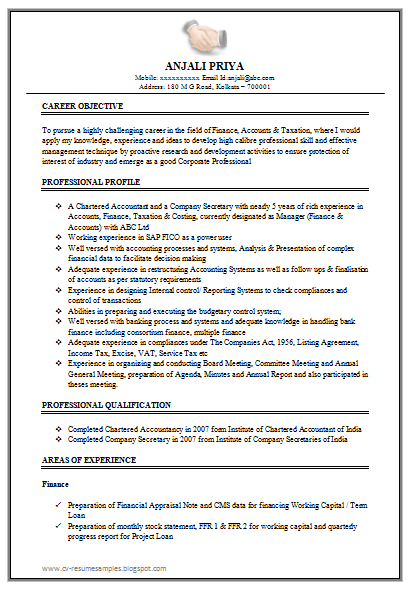 Resume Examples 10 Years Experience 