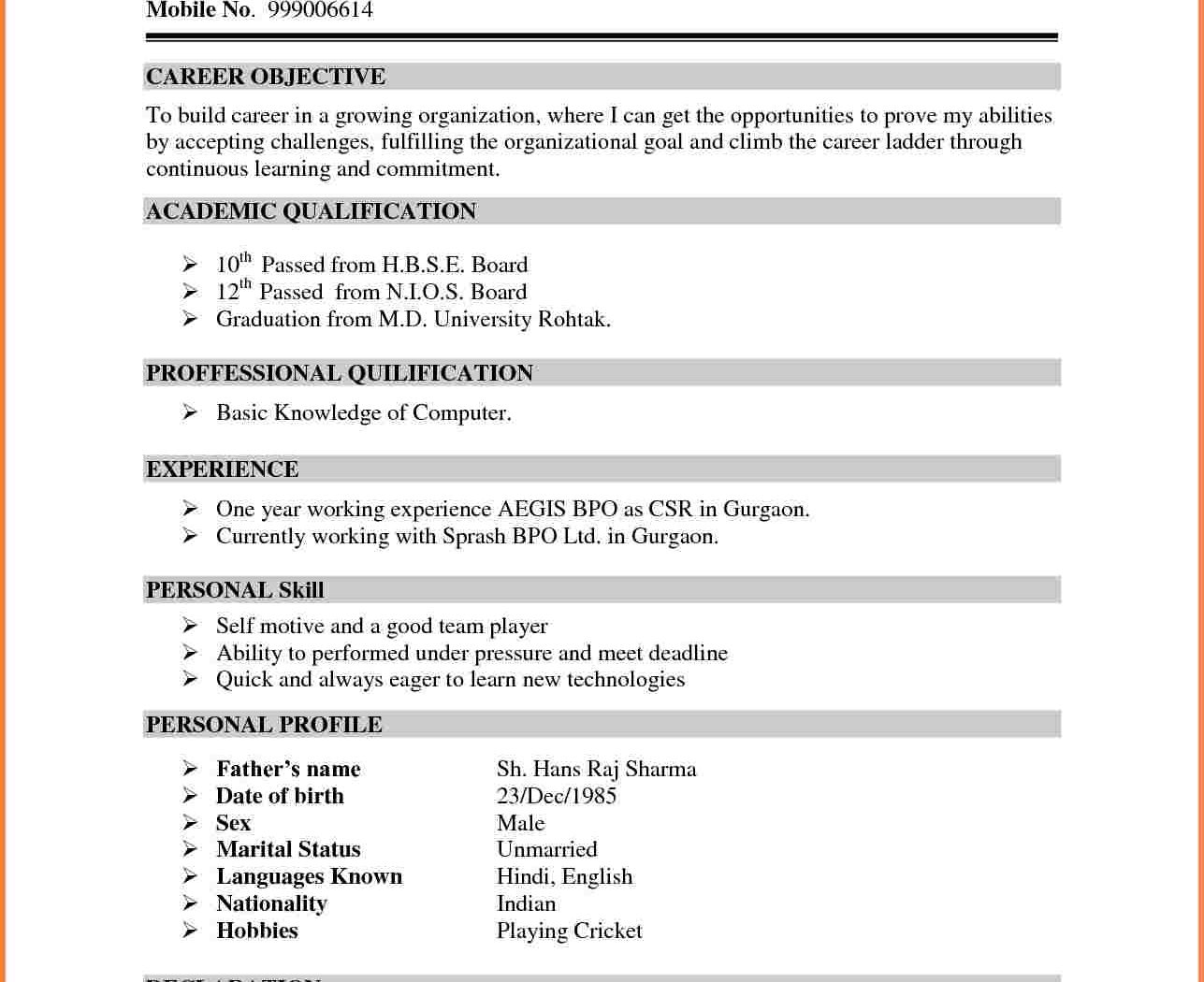 List 7 Different Resume Formats 