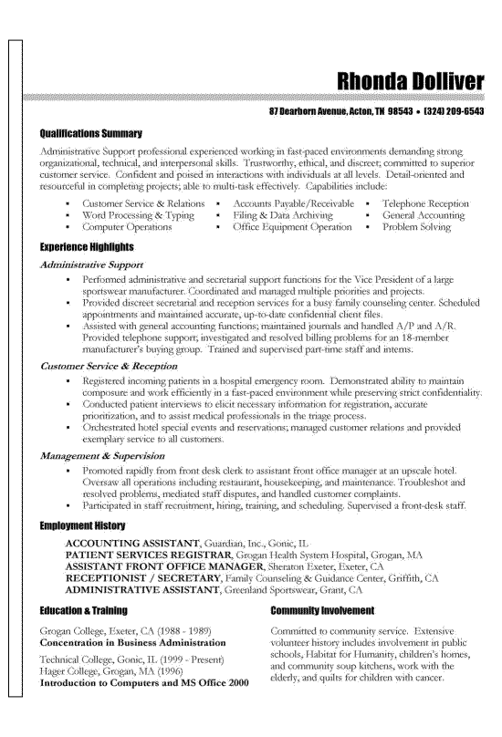 Resume Format Skills 