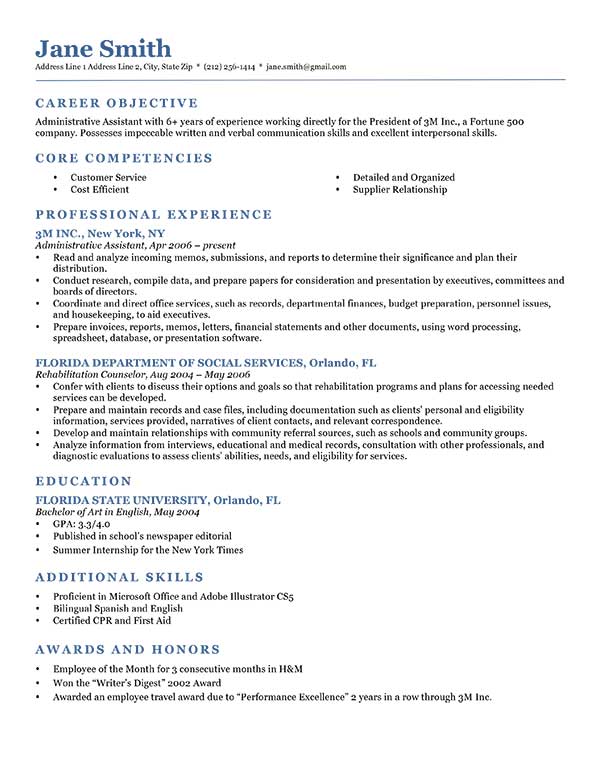 Resume Examples Job Application 