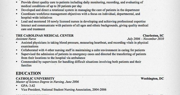 Resume Examples Nursing 